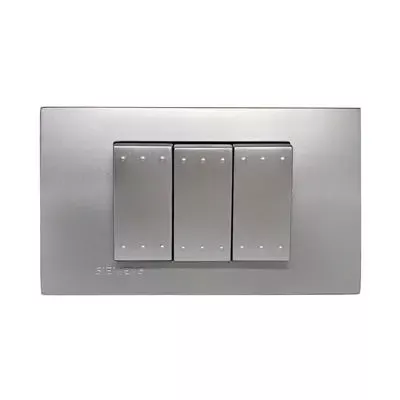 Переключатель одноклавишный, 3 модуля, серебристый, 1 шт. - 26 Dh LT_ADVGR_ALTPHOTO 1