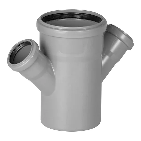 Крестовина канализационная 110x50x50 мм, 45°, серая - 25 Dh LT_ADVGR_ALTPHOTO 1
