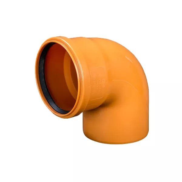 Отвод канализационный наружный 110 мм, 87.5°, оранжевый - 4 Dh LT_ADVGR_ALTPHOTO 1