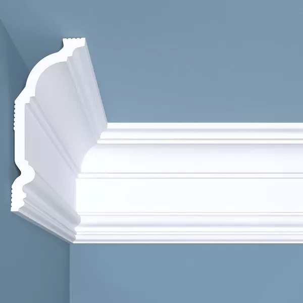 Плинтус потолочный гладкий, 2000x140x60 мм, белый под покраску - 89 Dh LT_ADVGR_ALTPHOTO 1