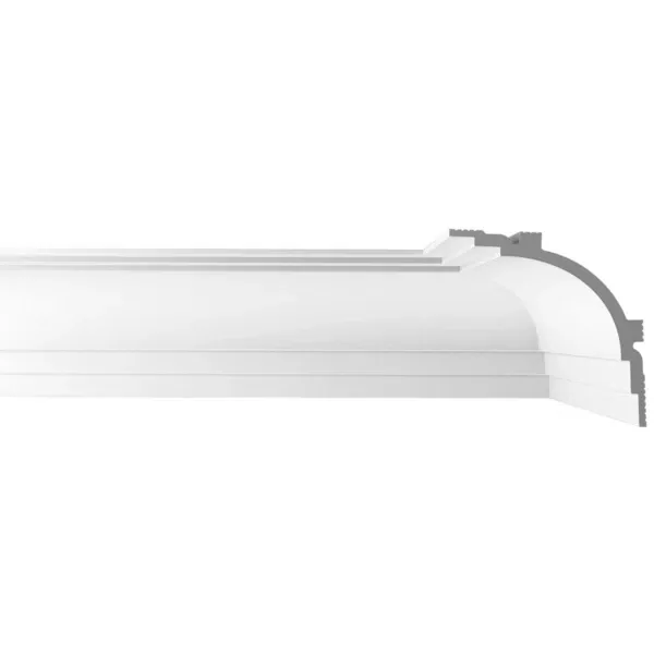 Плинтус потолочный, 110x110 мм, белый под покраску - 65 Dh LT_ADVGR_ALTPHOTO 1