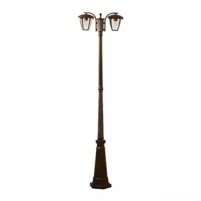 Садовый уличный светильник на столбе высотой 2.5 метра с двумя плафонами E27 - 348 Dh LT_ADVGR_ALTPHOTO 1