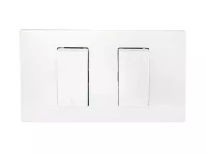 Переключатель одноклавишный, 2 модуля, серебристый, 1 шт. за 22Dh (ID:14)
