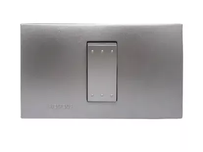 Переключатель одноклавишный, 1 модуль, серебристый за 14Dh (ID:15)