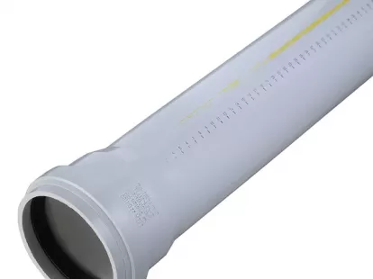 Труба канализационная внутренняя 110х1000 мм, шумопоглощающая за 112Dh (ID:28)