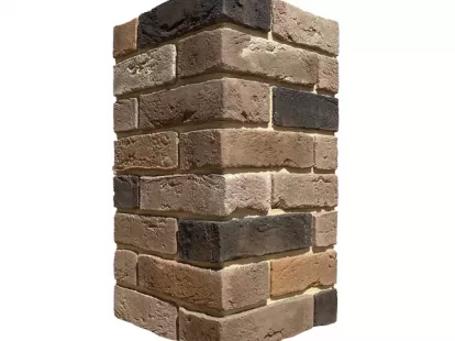 Декоративный камень угловой «Под кирпич», 9-22х6,5х1,2-1,5 см, кофейный за 206Dh (ID:59)