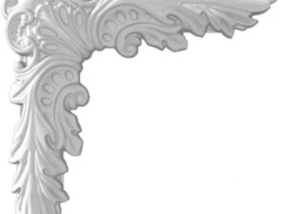 Декоративный угол для молдинга, белый, под покраску за 56Dh (ID:63)