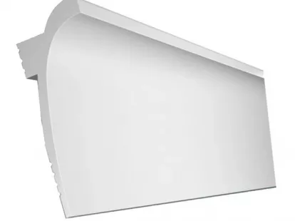 Плинтус потолочный гладкий, 120x45 мм, белый за 55Dh (ID:64)