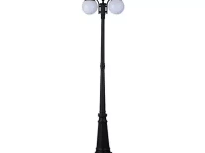 Уличный светильник на столбе высотой 2 метра с двумя плафонами E27 за 394Dh (ID:97)