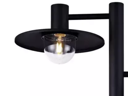 Уличный светильник на столбе высотой 2 метра с двумя плафонами E27 за 464Dh (ID:98)