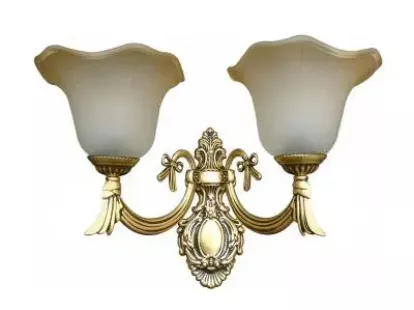 Настенный светильник со стеклянными плафонами (E27x2), размер 42 x 18 x 26 см за 90Dh (ID:100)