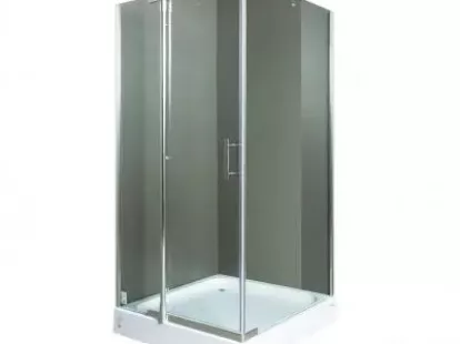 Душевая кабина прямая 100 x 185 см с безопасным стеклом 6 мм за 1 337Dh (ID:115)